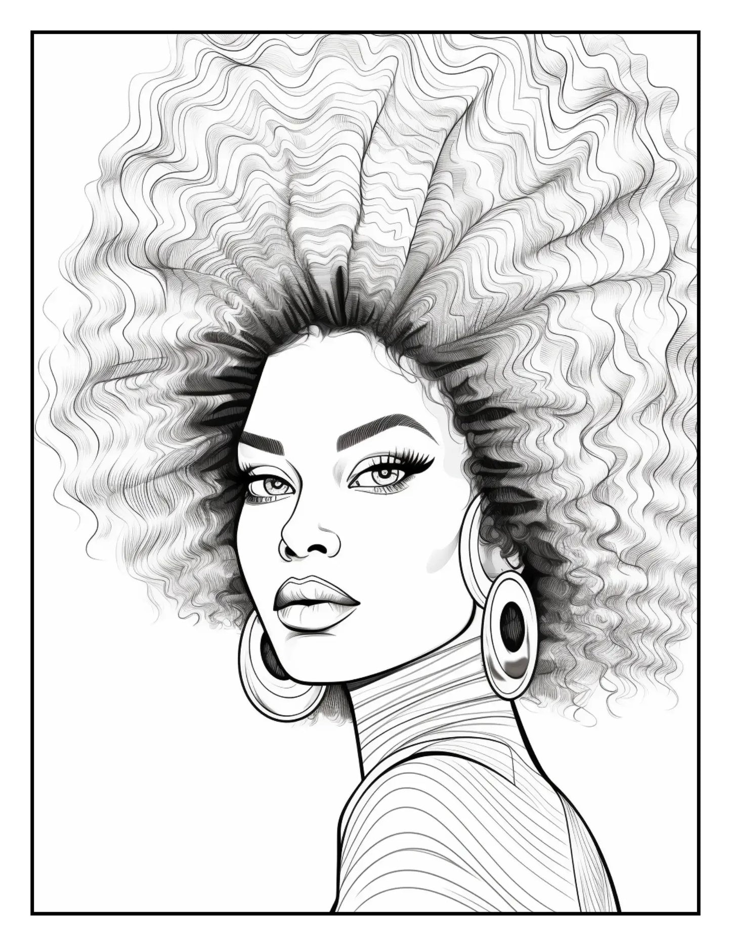100 African Black Woman Coloring Pages For Adults 3-Robs Books