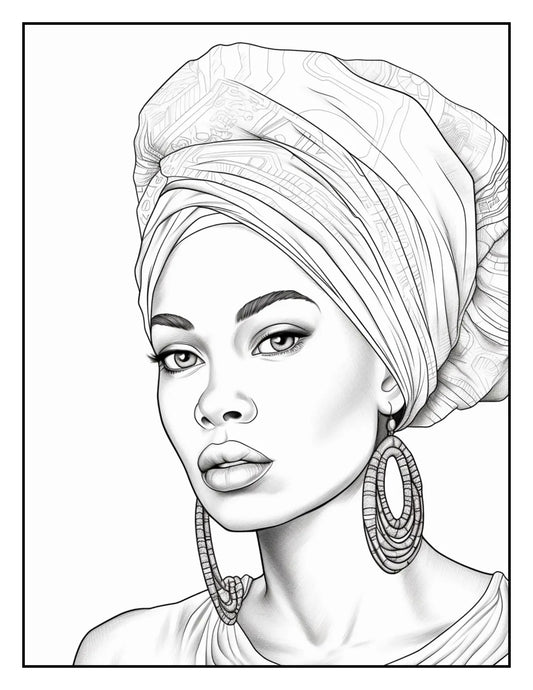 100 African Black Woman Coloring Pages For Adults 5-Robs Books