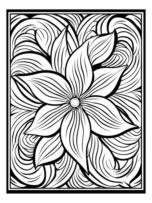 100 Flower Coloring Pages 1-Robs Books