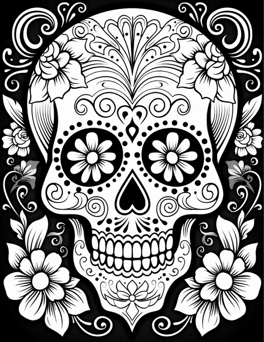 100 Day Of The Dead Coloring Pages 2-Robs Books