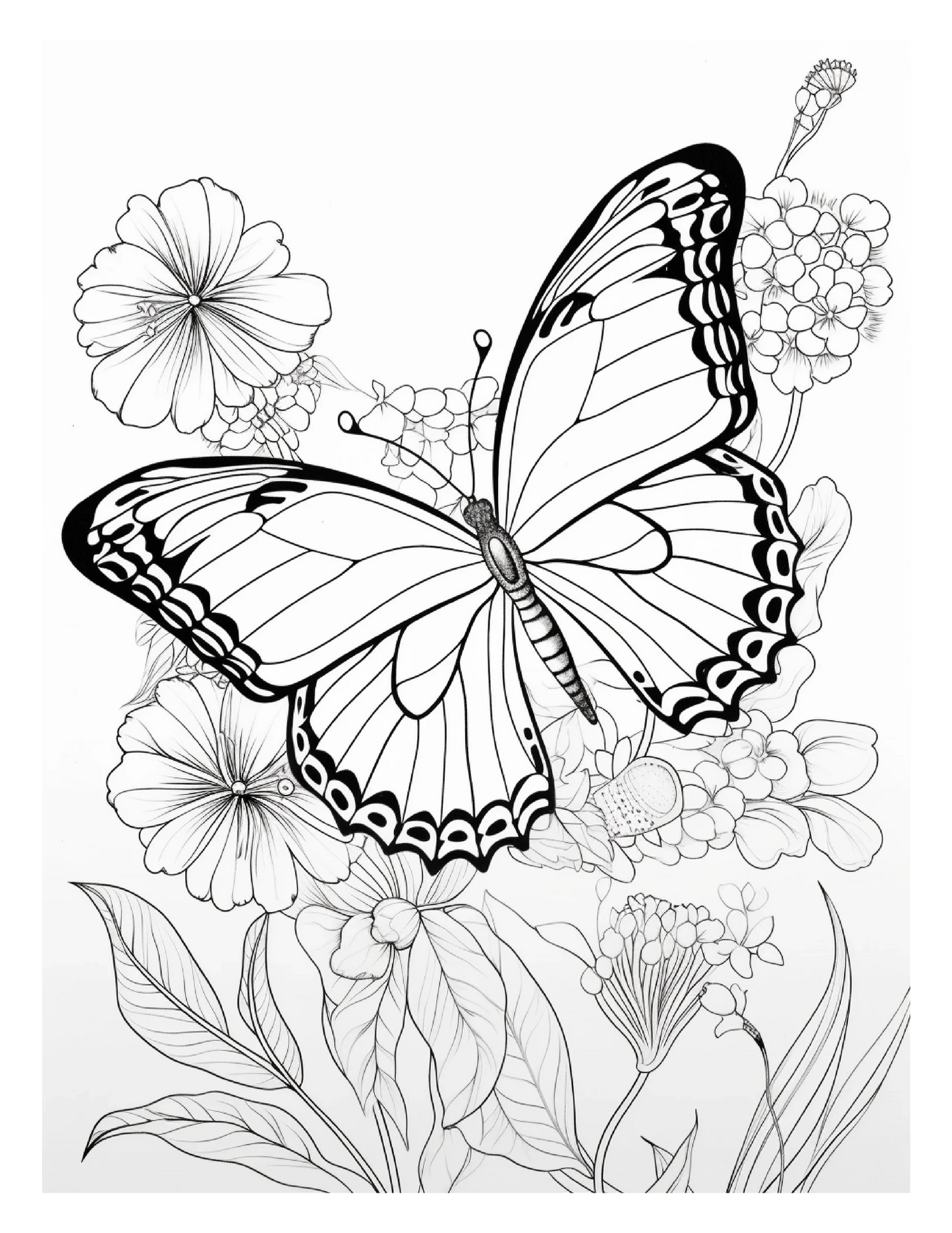 95 Butterfly Coloring Pages 1-Robs Books
