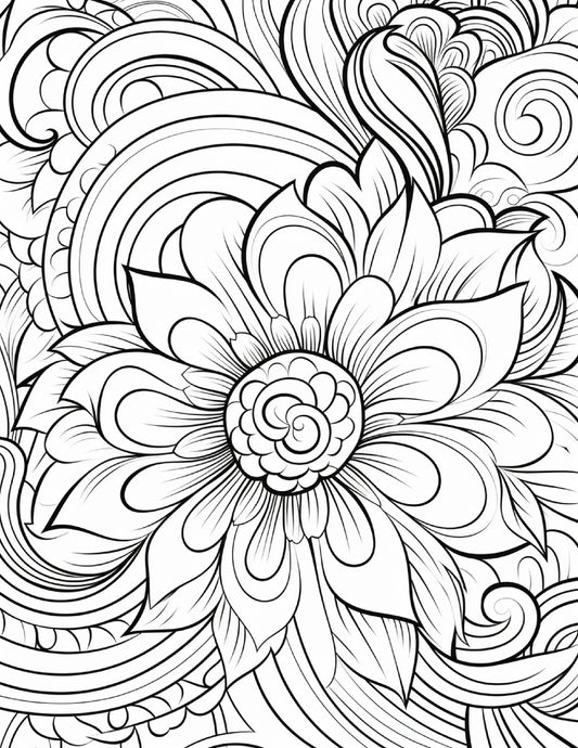 100 Zentangle Pattern Coloring Pages for Adults-Robs Books