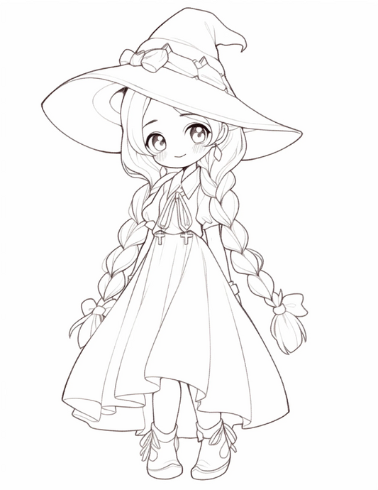 220 Halloween Witch Coloring Pages For Adults 1-Robs Books