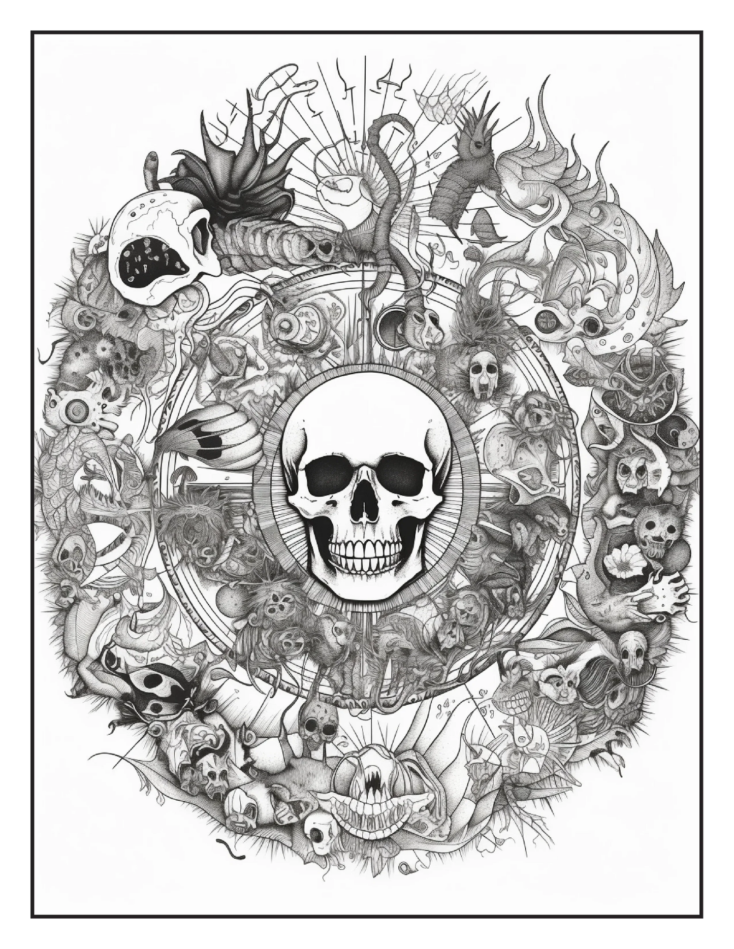 120 Halloween Mandala Coloring Pages-Robs Books