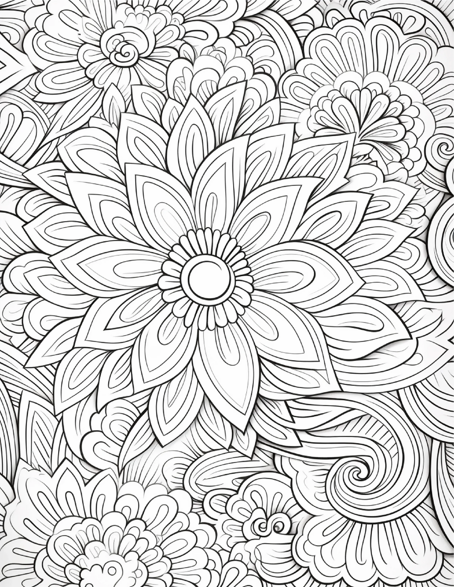 100 Zentangle Pattern Coloring Pages for Adults-Robs Books