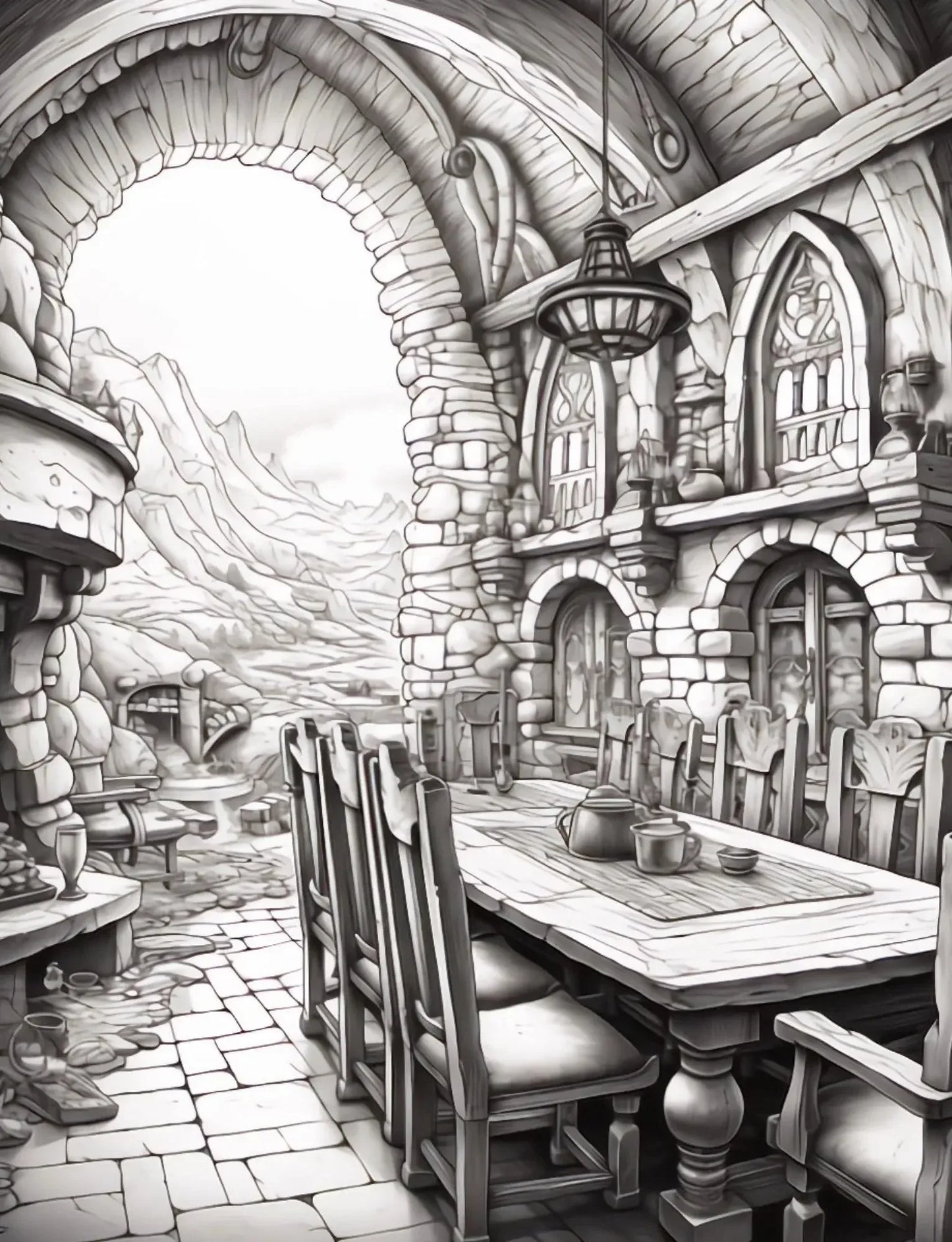 50 Dwarven Delights Coloring Pages-Robs Books