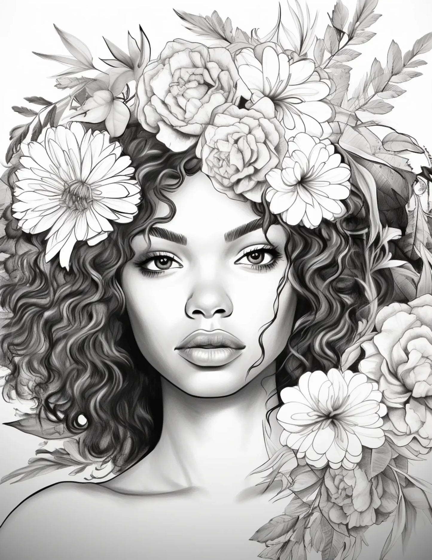 African Black Woman Coloring Pages for Adults 0-Robs Books