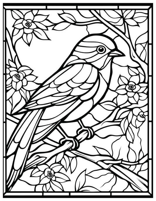110 Animals Stained Glass Coloring Pages 1-Robs Books