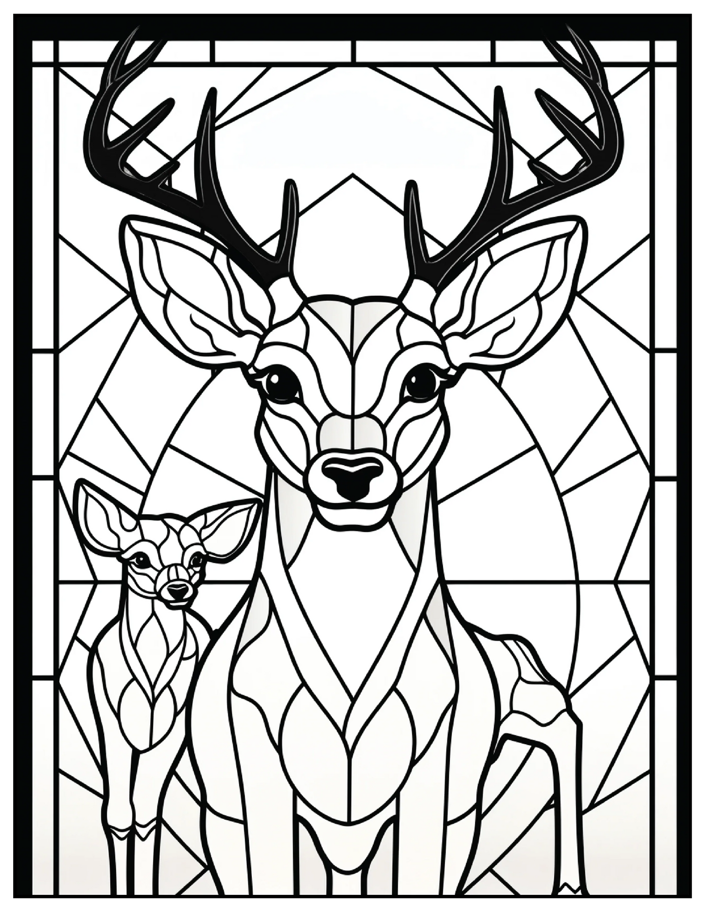 110 Animals Stained Glass Coloring Pages 1-Robs Books