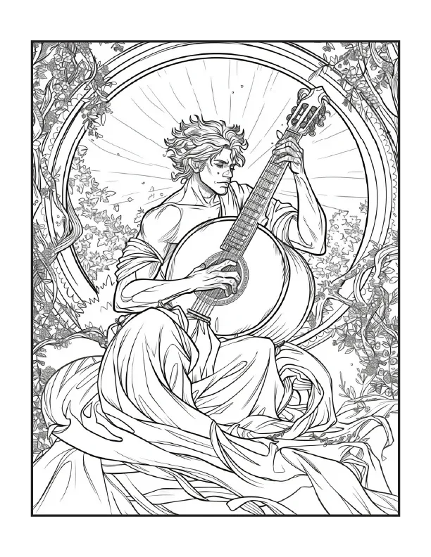 117 Greek Mythology Coloring Pages for Adults-Robs Books