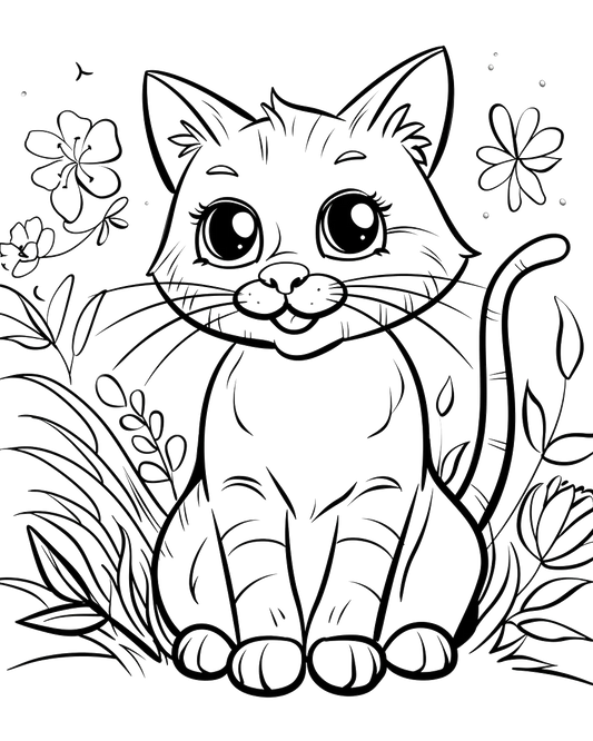 100 Kitty Cat Coloring Book-Robs Books