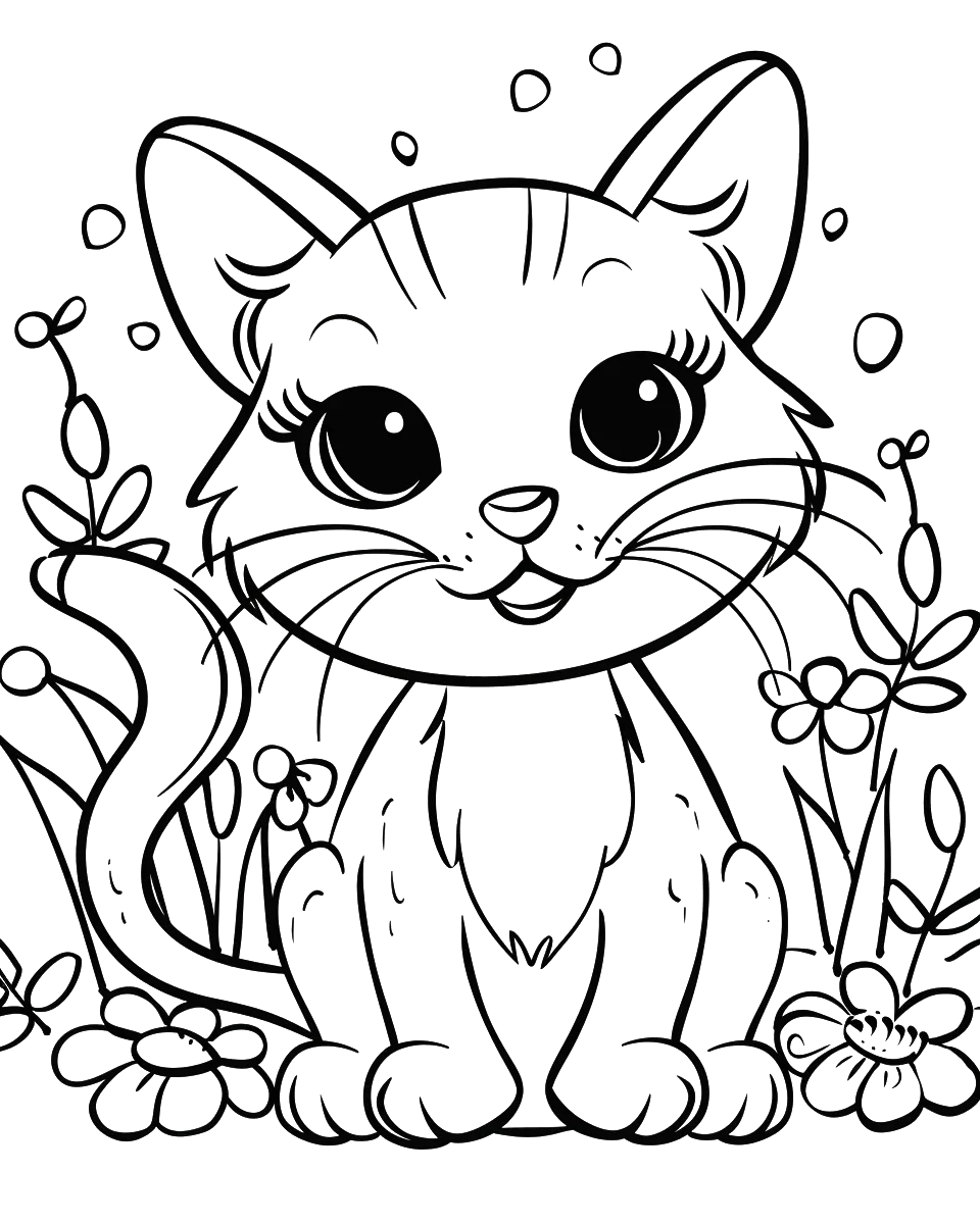 100 Kitty Cat Coloring Book-Robs Books