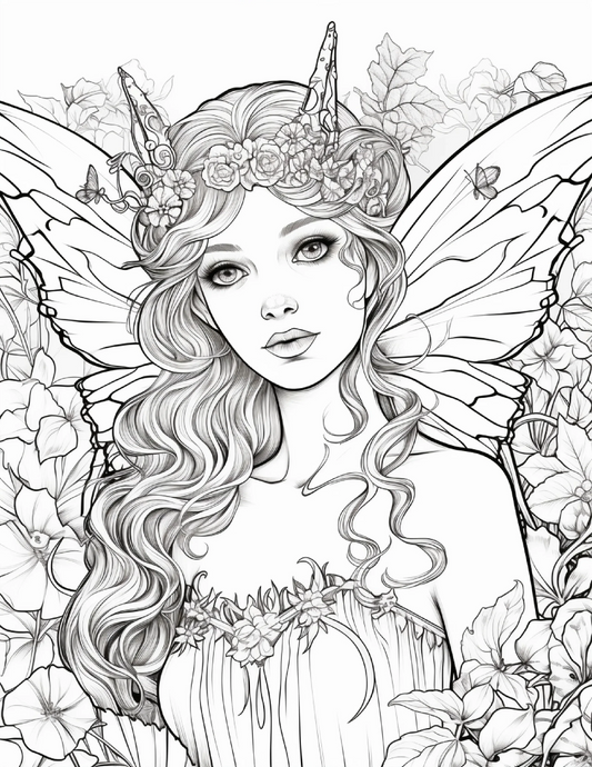 100 Forest Fairy Girl Coloring Pages-Robs Books