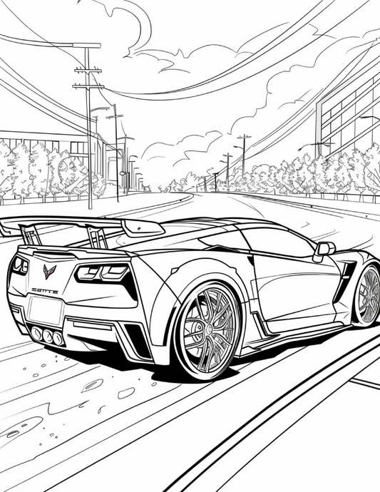 85 Sports Car Coloring Pages 1-Robs Books
