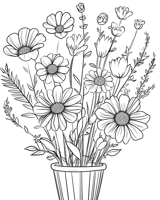 150 Flowers Coloring Pages-Robs Books