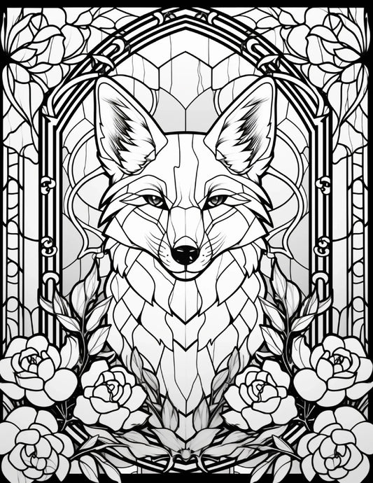 100-Animals Stained Glass Coloring 20-1-Robs Books
