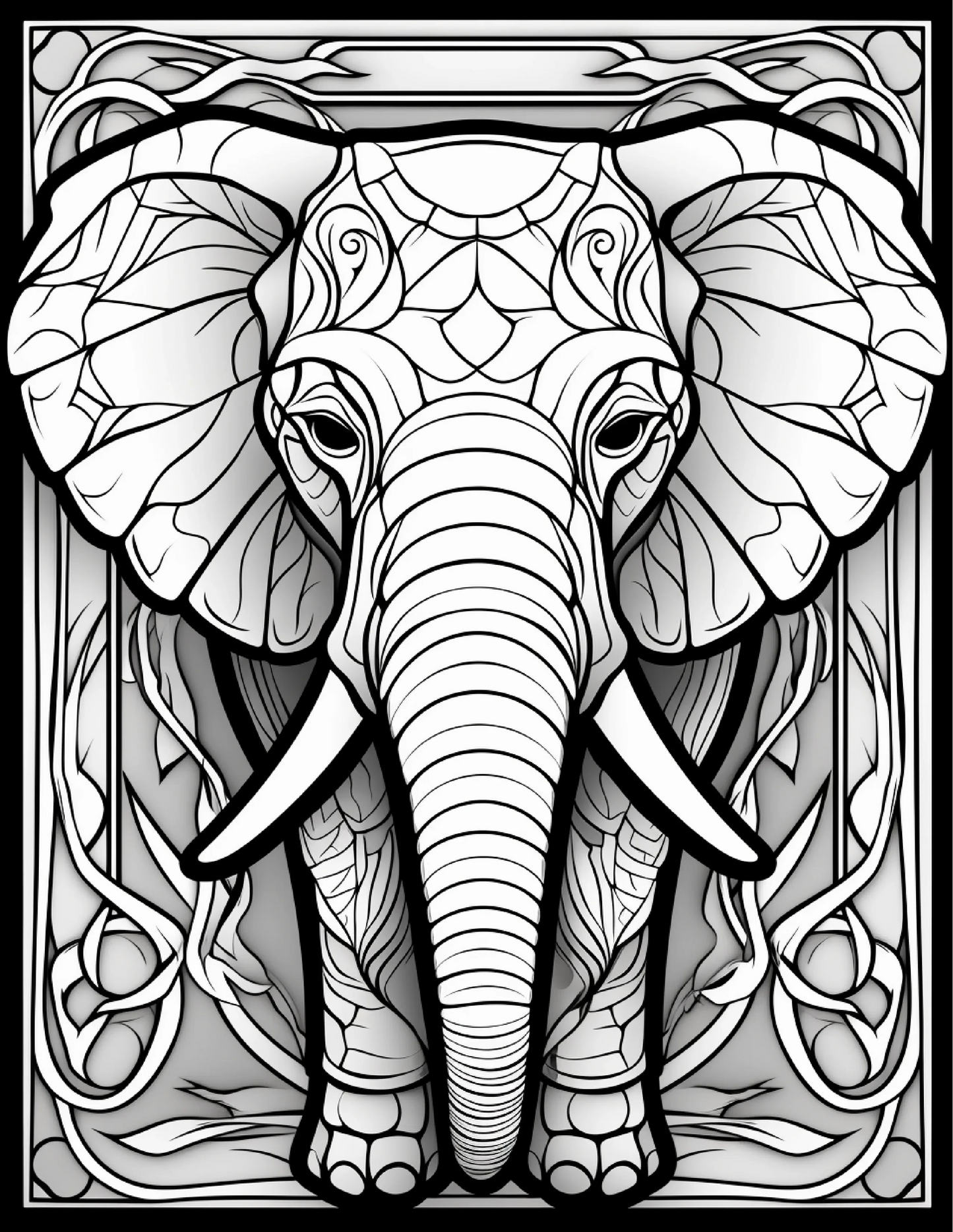 100-Animals Stained Glass Coloring 20-1-Robs Books