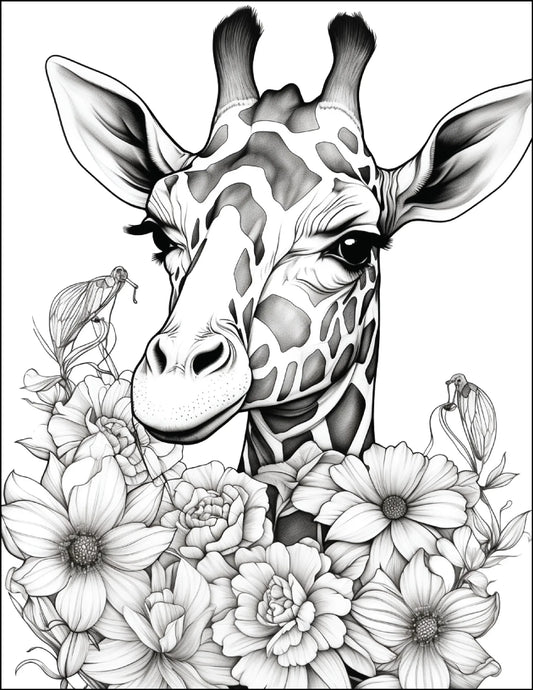 200 Floral Safari Animal Coloring Pages for Adults-Robs Books