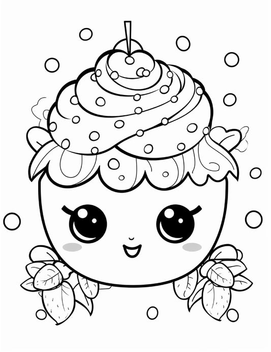 200 Cute Kawaii Coloring Pages for Kids 1-Robs Books