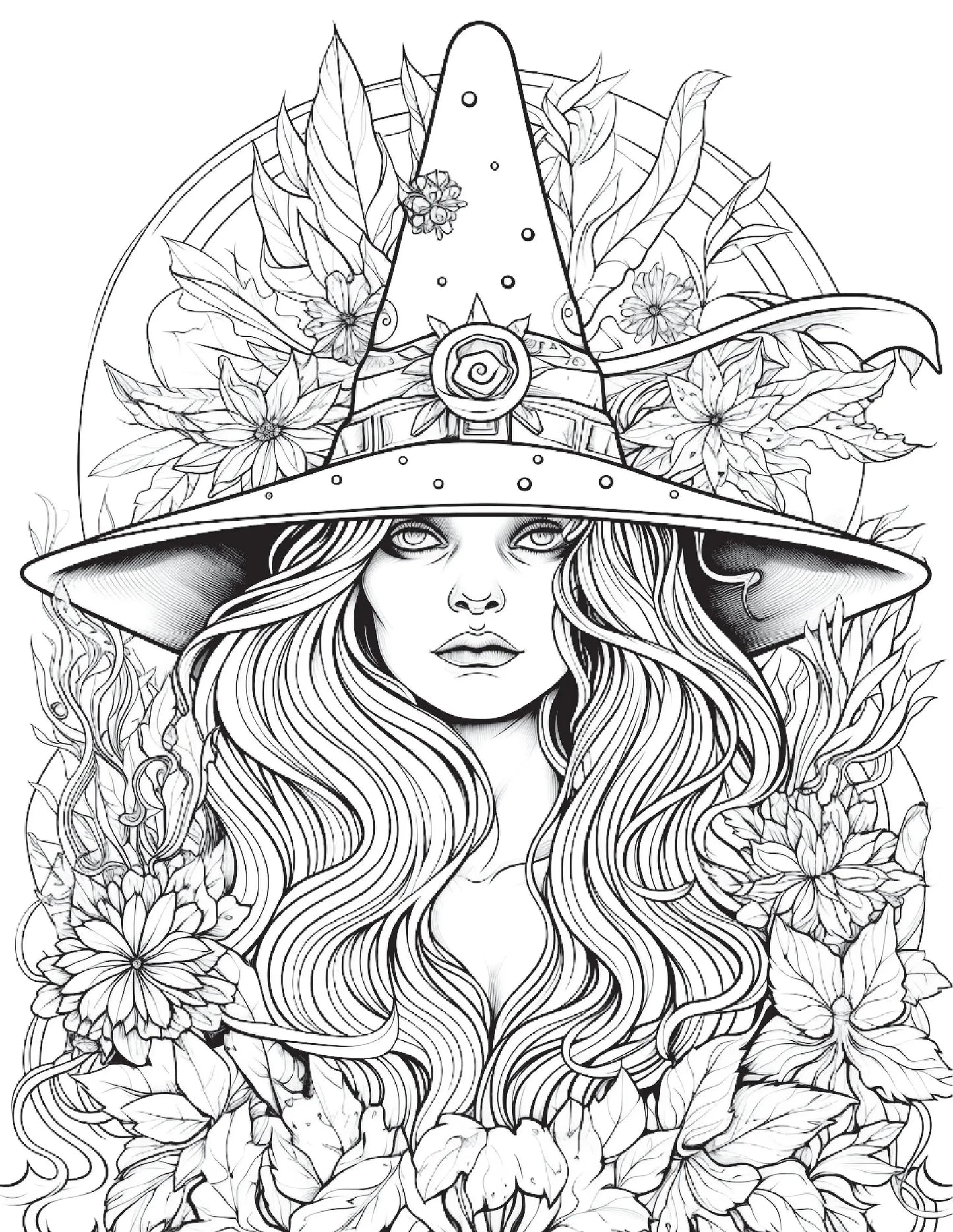 100 Witch Coloring Pages 1-Robs Books