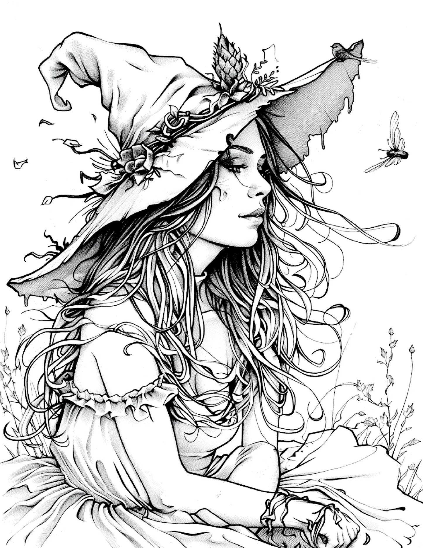 100 Witch Coloring Pages 2-Robs Books