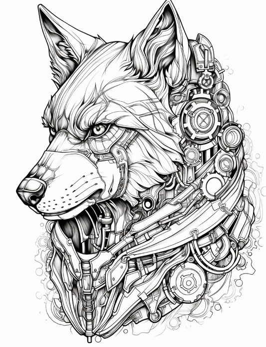 200 Steampunk Animals Coloring Pages-Robs Books