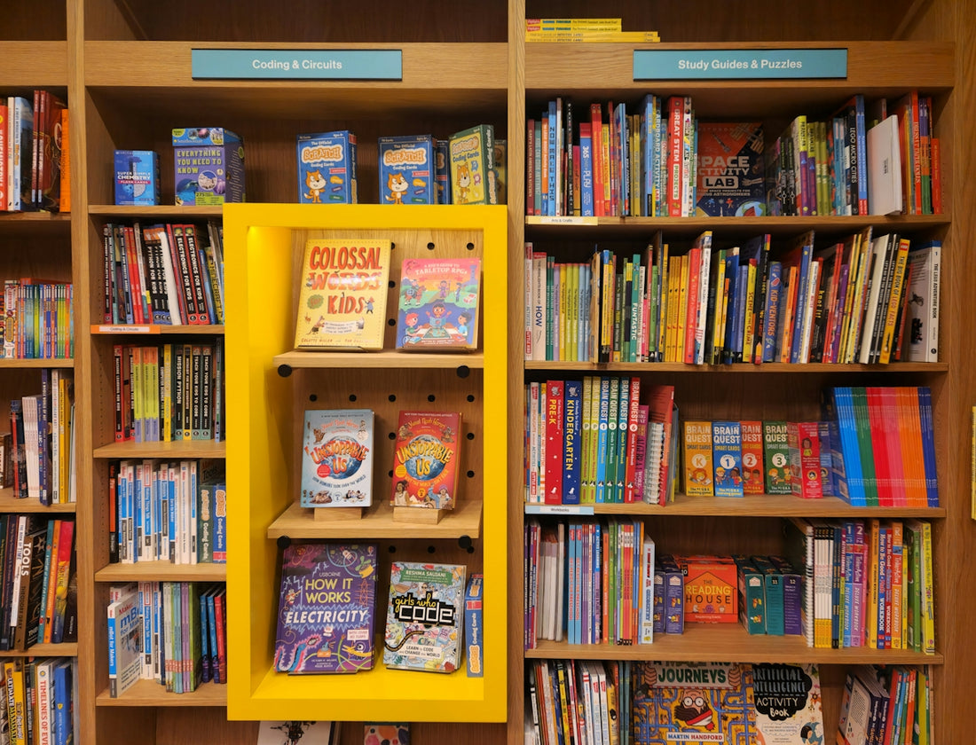 a book shelf filled with lots of books