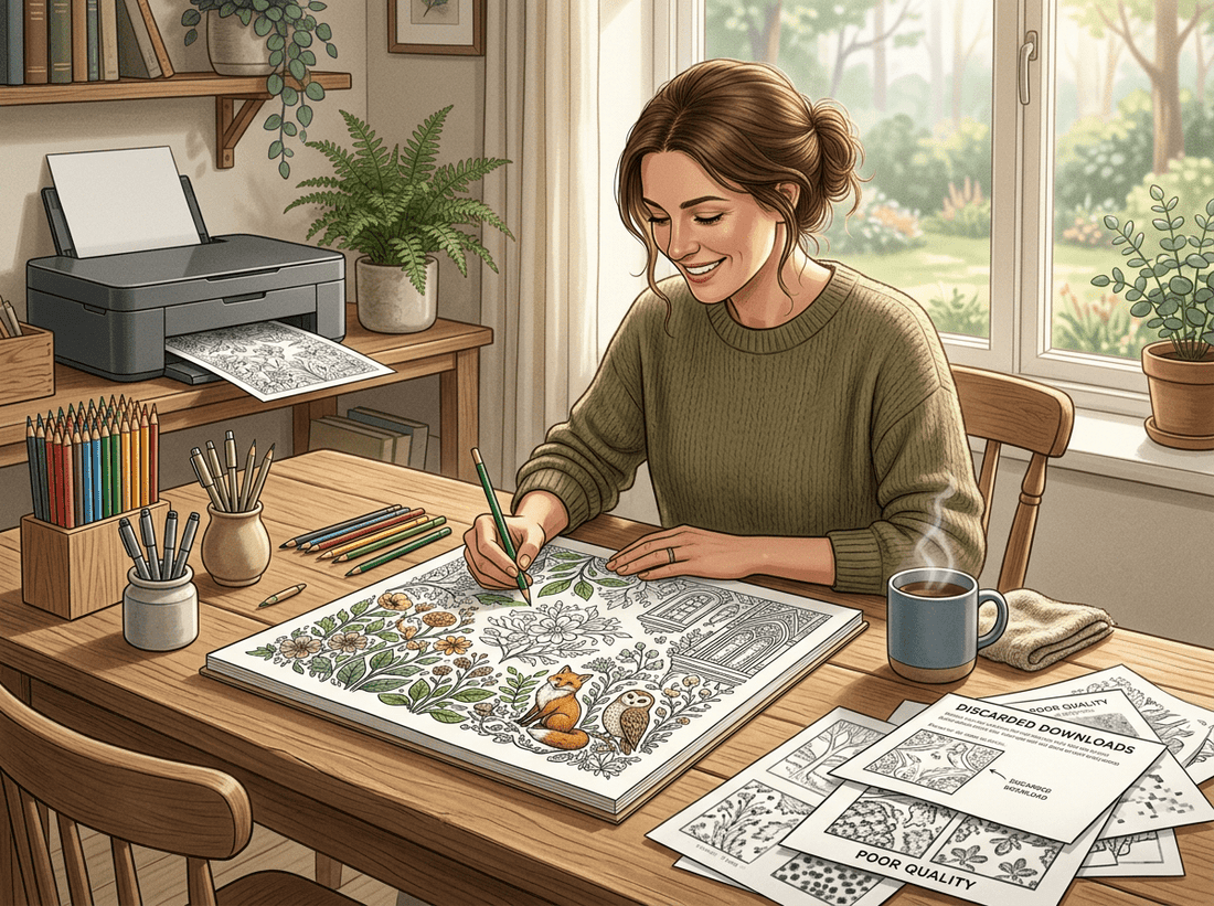 Printable Coloring Pages for Adults: The Honest Reason Free Downloads Keep Disappointing You - Robs Books
