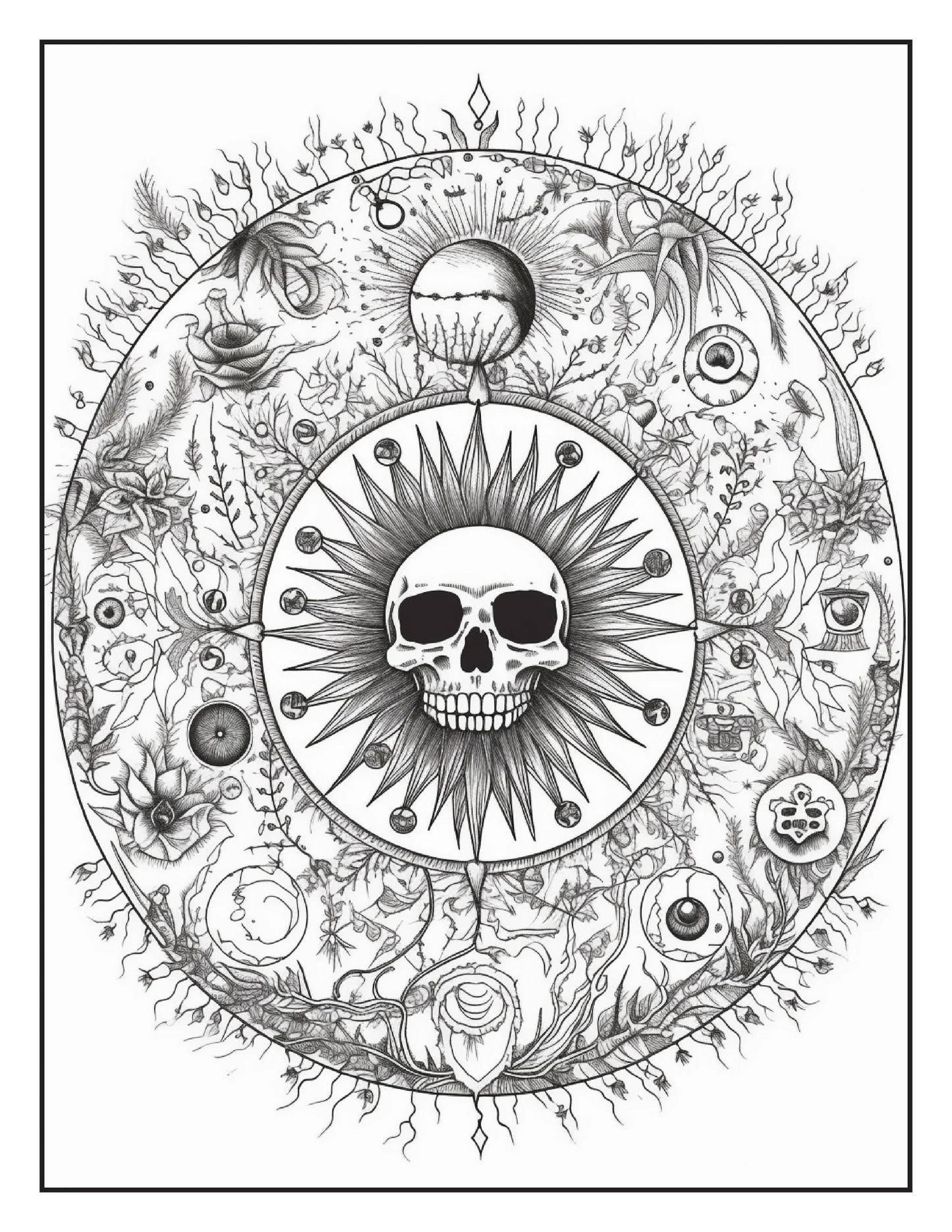 120 Halloween Mandala Coloring Pages-Robs Books