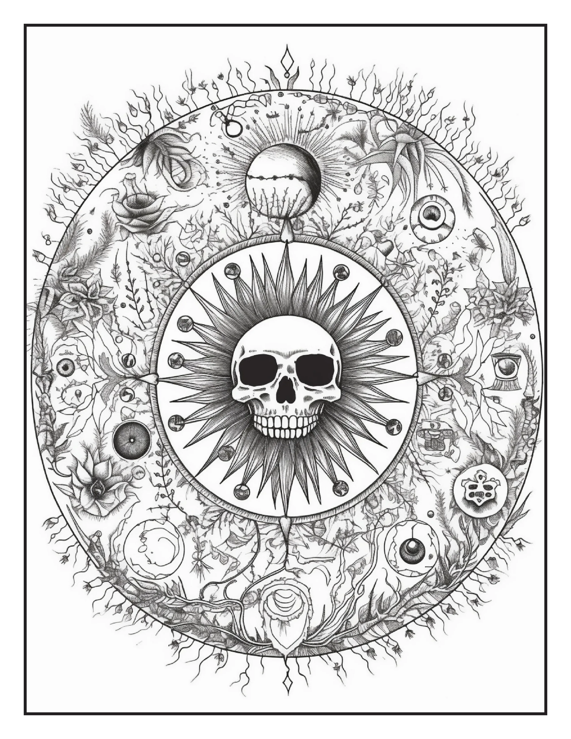 120 Halloween Mandala Coloring Pages-Robs Books