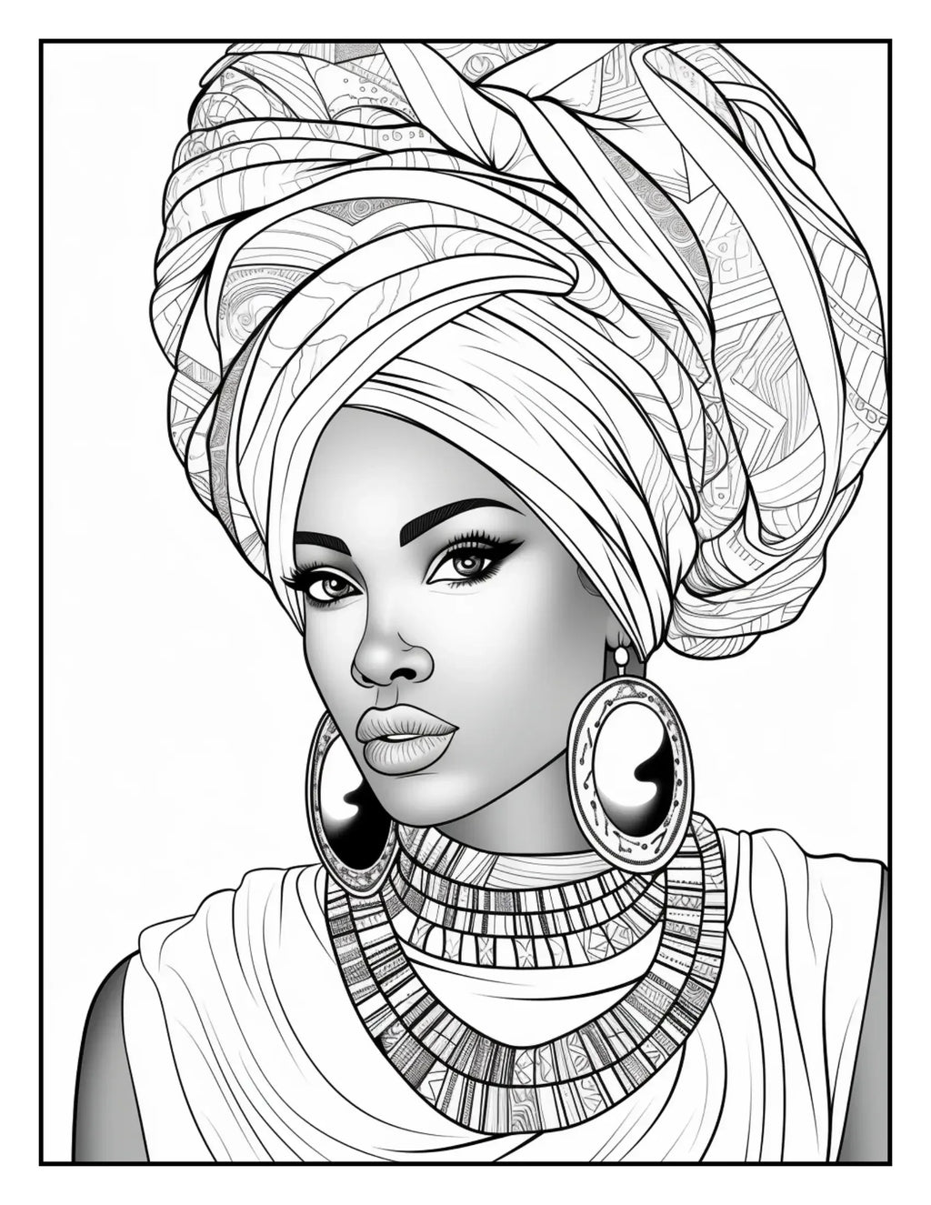 100 African Black Woman Coloring Pages For Adults 3 - Robs Books