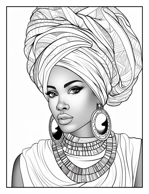 100 African Black Woman Coloring Pages For Adults 3-Robs Books