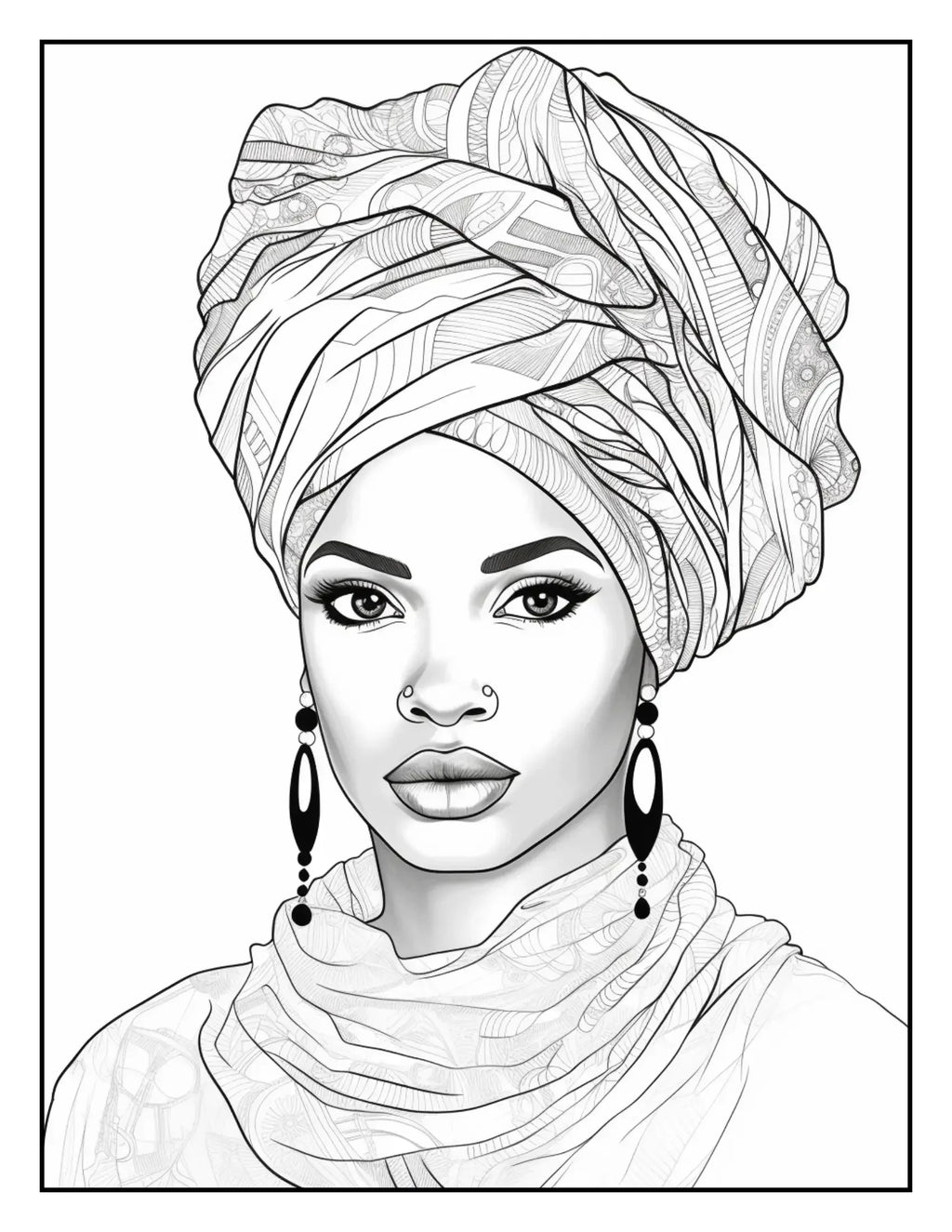 100 African Black Woman Coloring Pages For Adults 3 - Robs Books