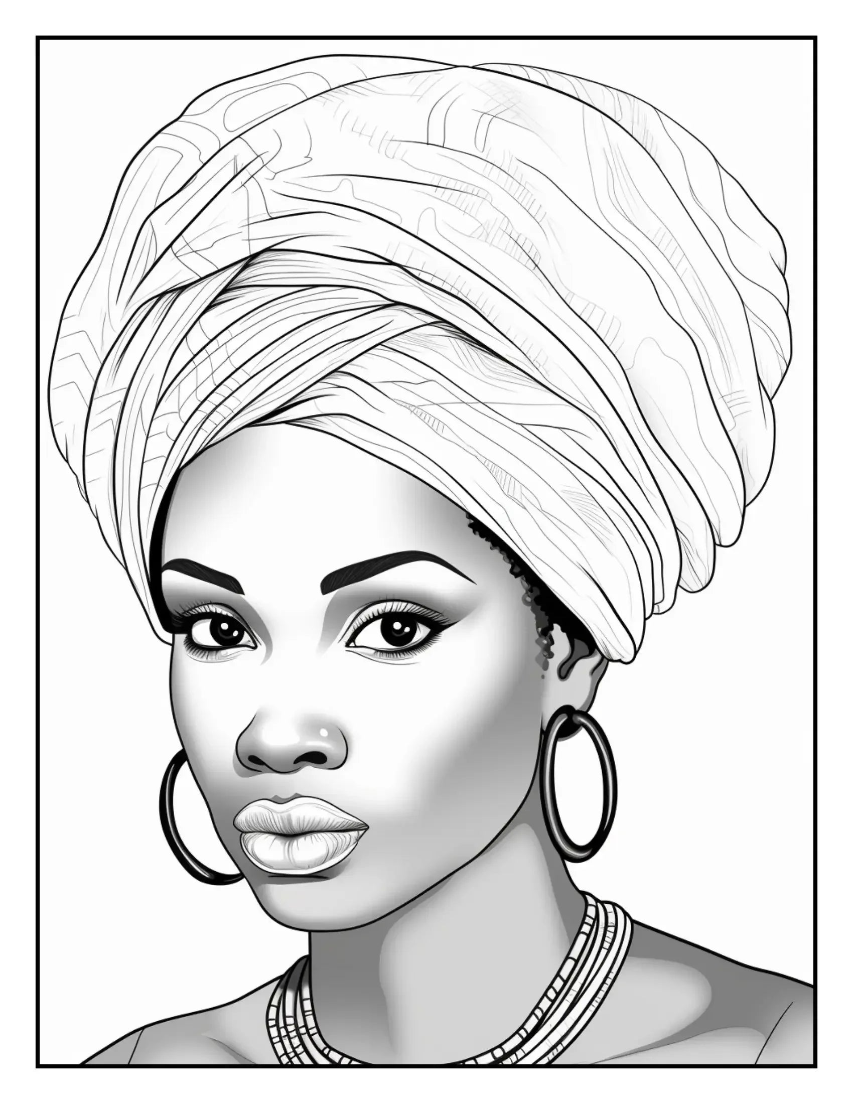 100 African Black Woman Coloring Pages For Adults 3-Robs Books