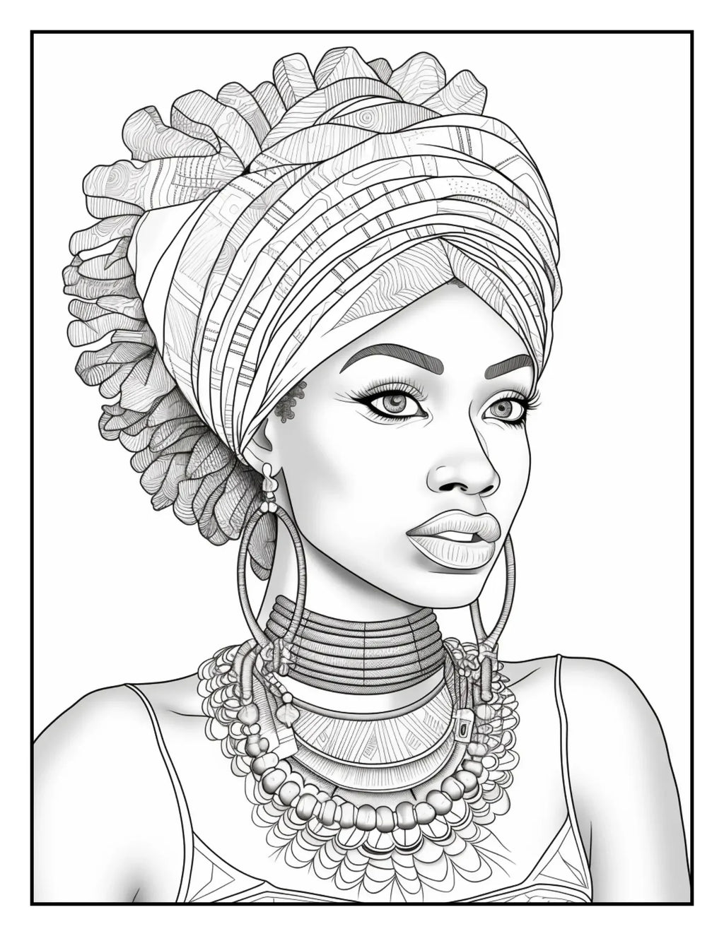 100 African Black Woman Coloring Pages For Adults 3 - Robs Books