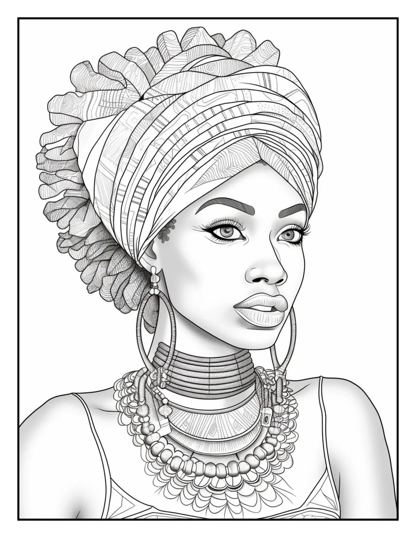 100 African Black Woman Coloring Pages For Adults 3-Robs Books