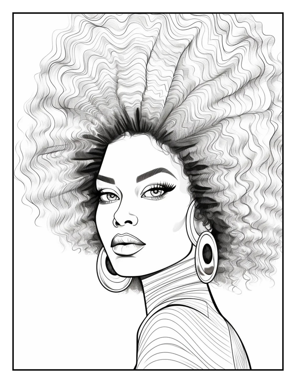 100 African Black Woman Coloring Pages For Adults 3 - Robs Books