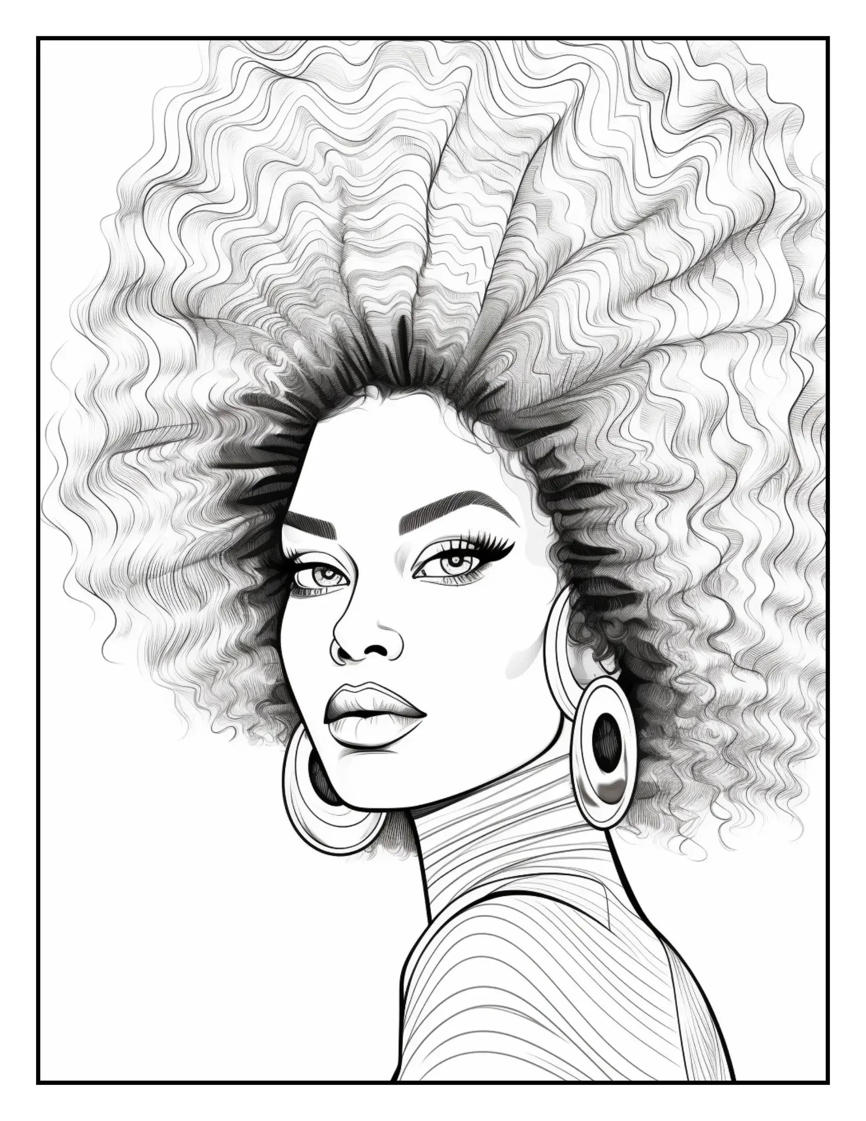 100 African Black Woman Coloring Pages For Adults 3-Robs Books