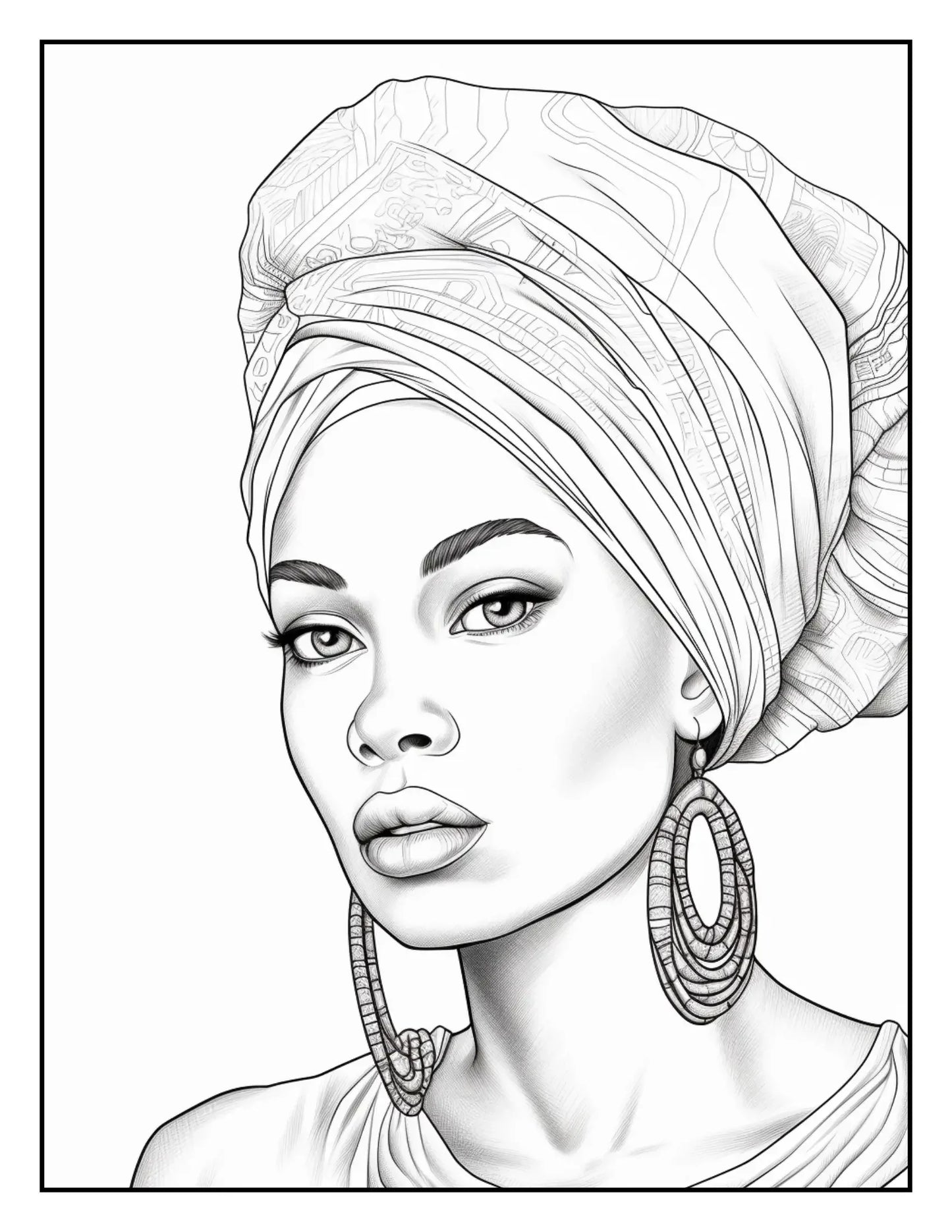 100 African Black Woman Coloring Pages For Adults 5-Robs Books