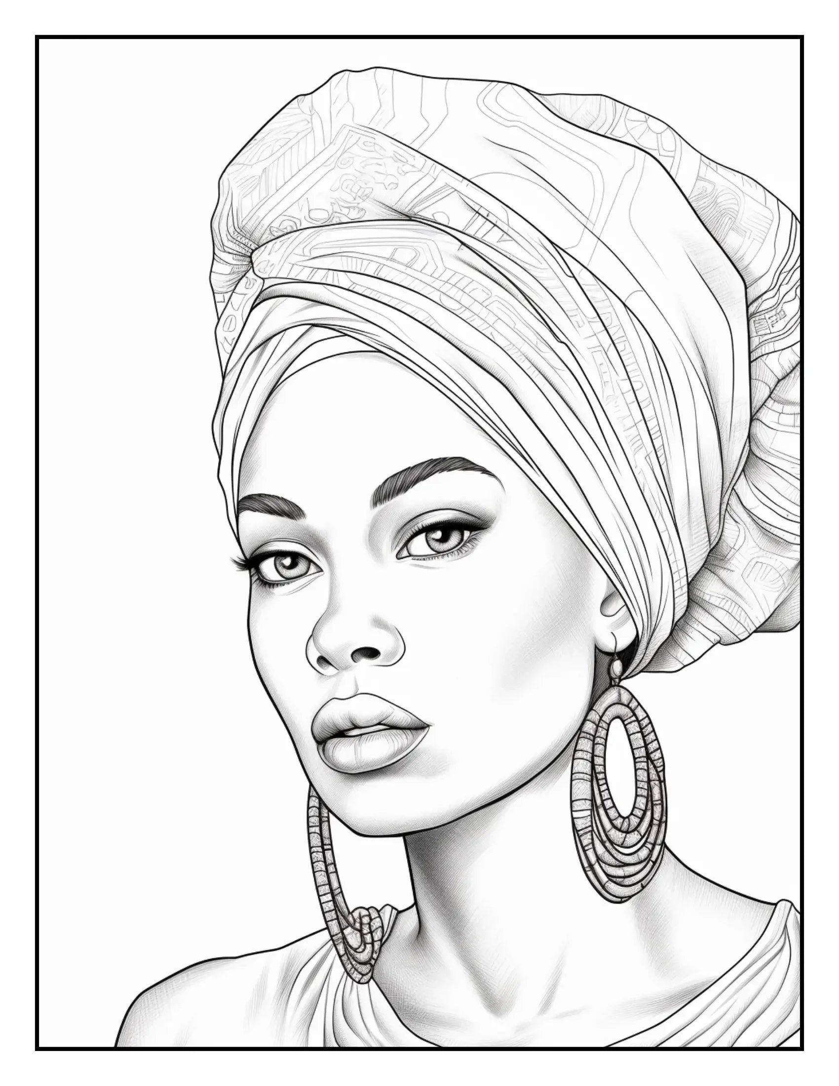 100 African Black Woman Coloring Pages For Adults 5-Robs Books