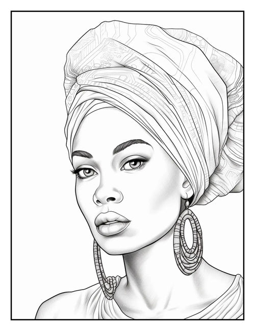 100 African Black Woman Coloring Pages For Adults 5-Robs Books