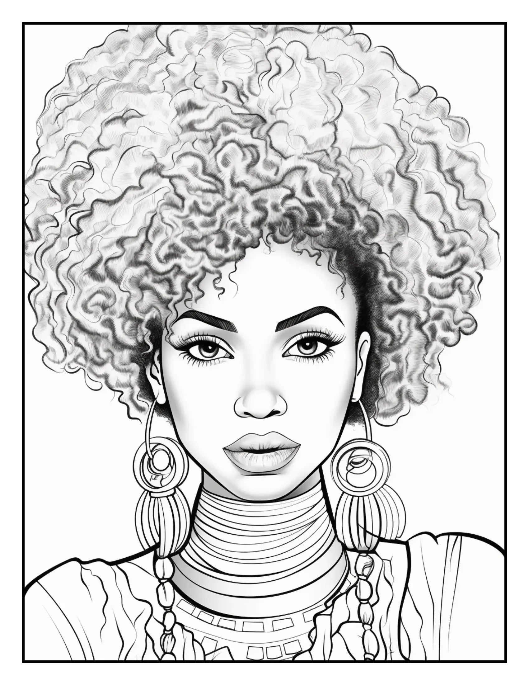 100 African Black Woman Coloring Pages For Adults 5-Robs Books