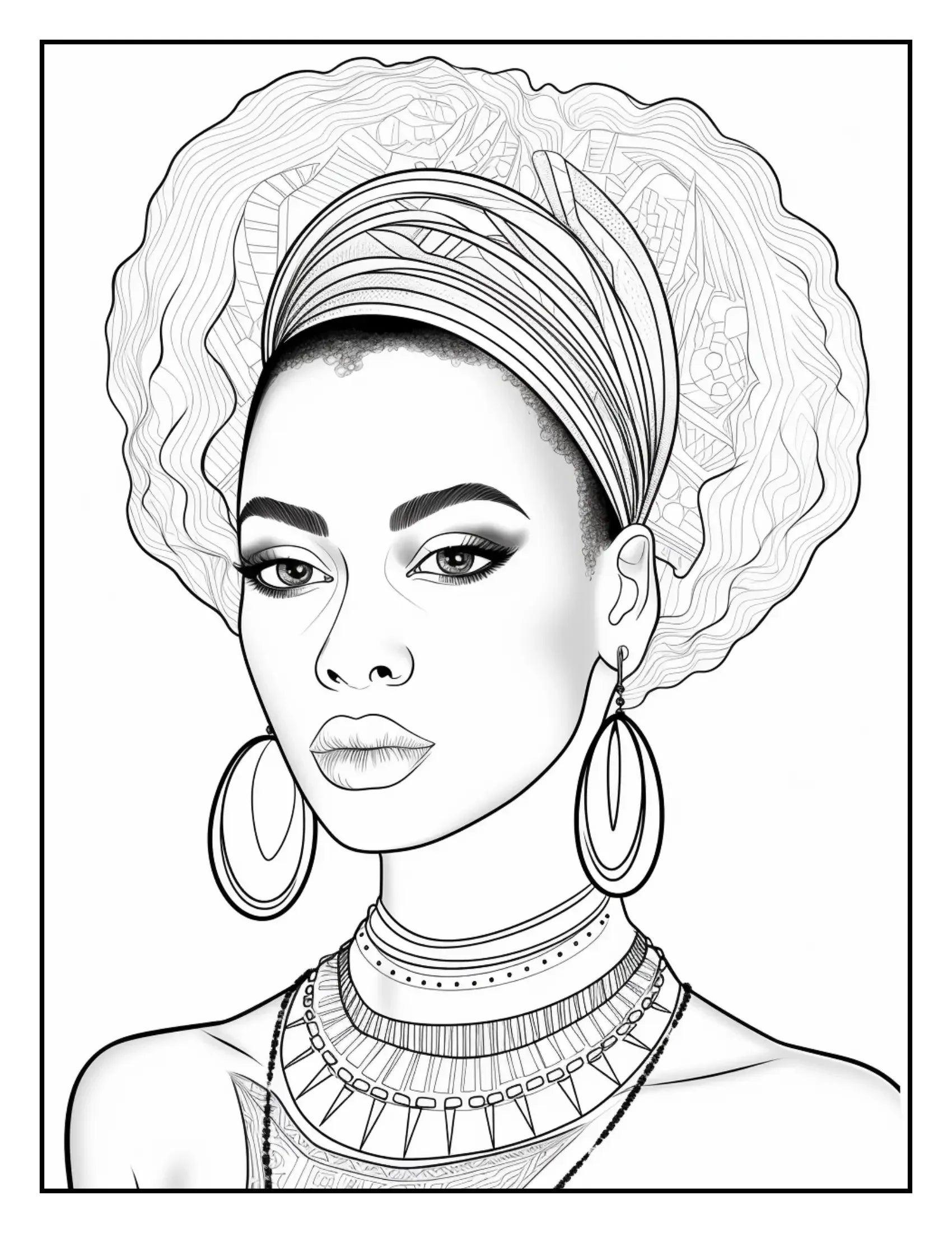 100 African Black Woman Coloring Pages For Adults 5-Robs Books