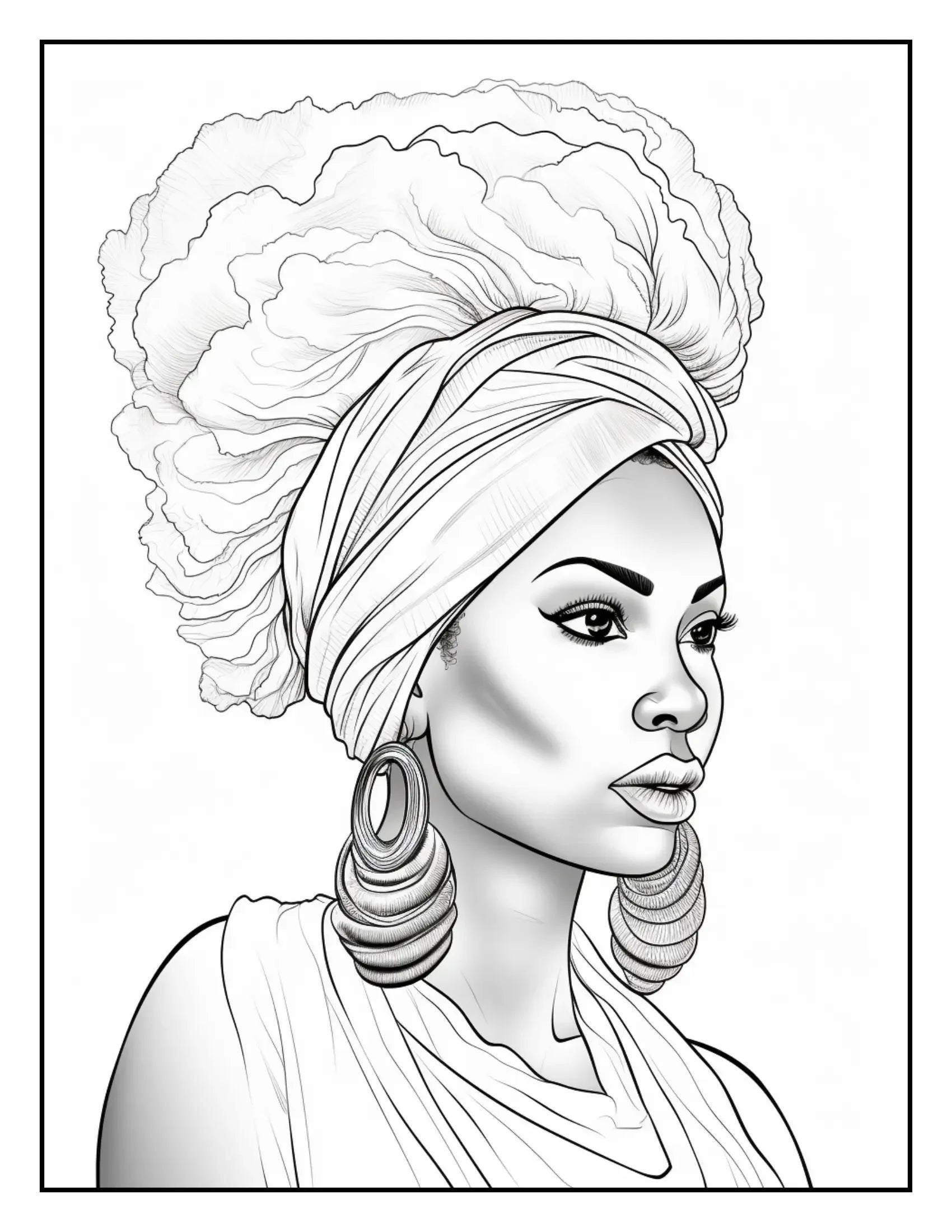 100 African Black Woman Coloring Pages For Adults 5-Robs Books