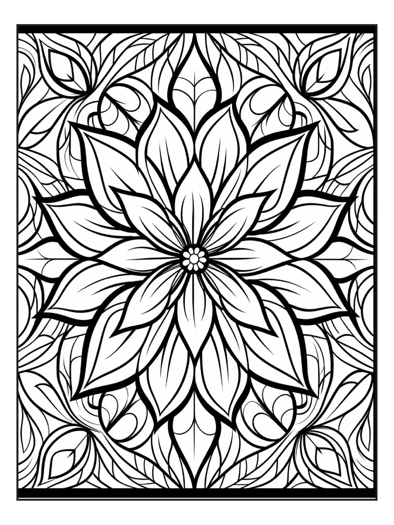 100 Flower Coloring Pages 1-Robs Books