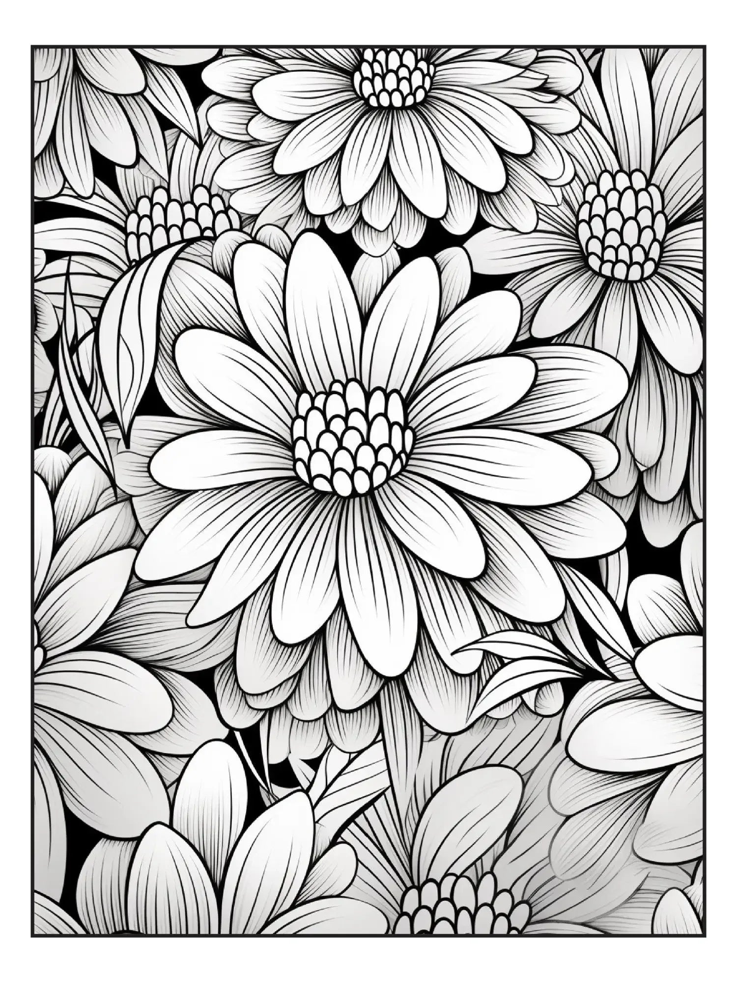 100 Flower Coloring Pages 1-Robs Books