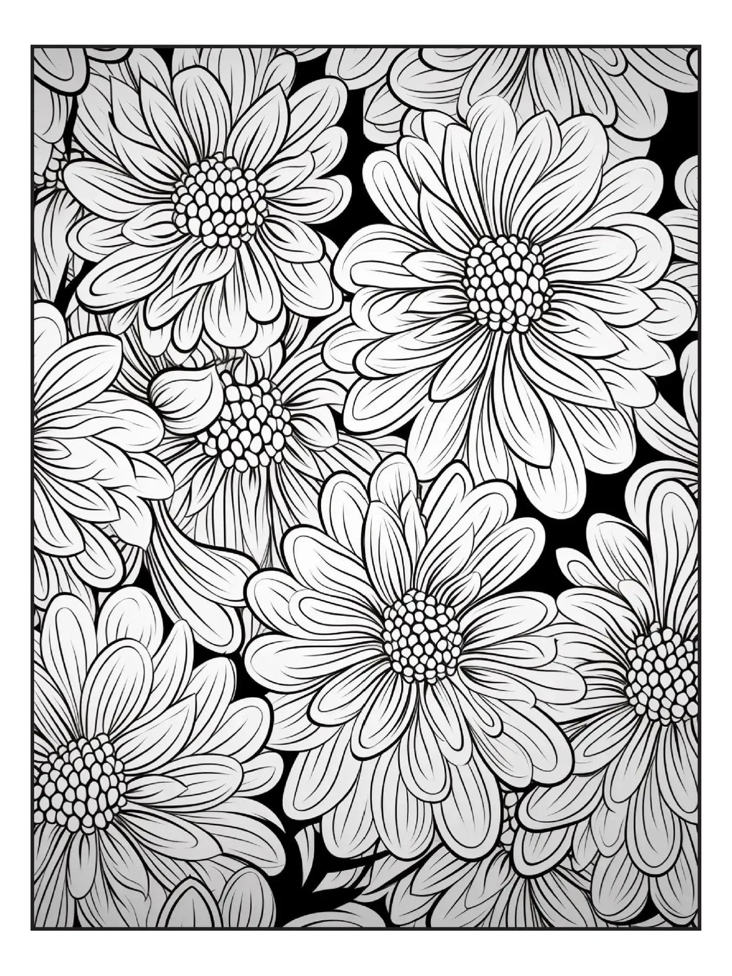 100 Flower Coloring Pages 1-Robs Books