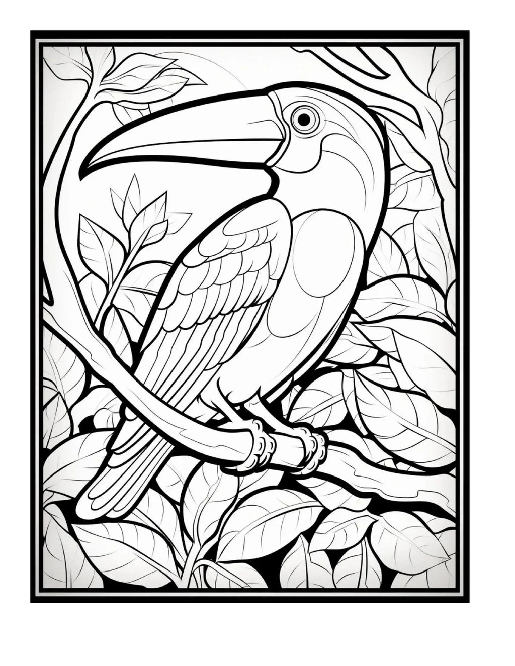100 Stained Glass Bird Coloring Pages 1 - Robs Books