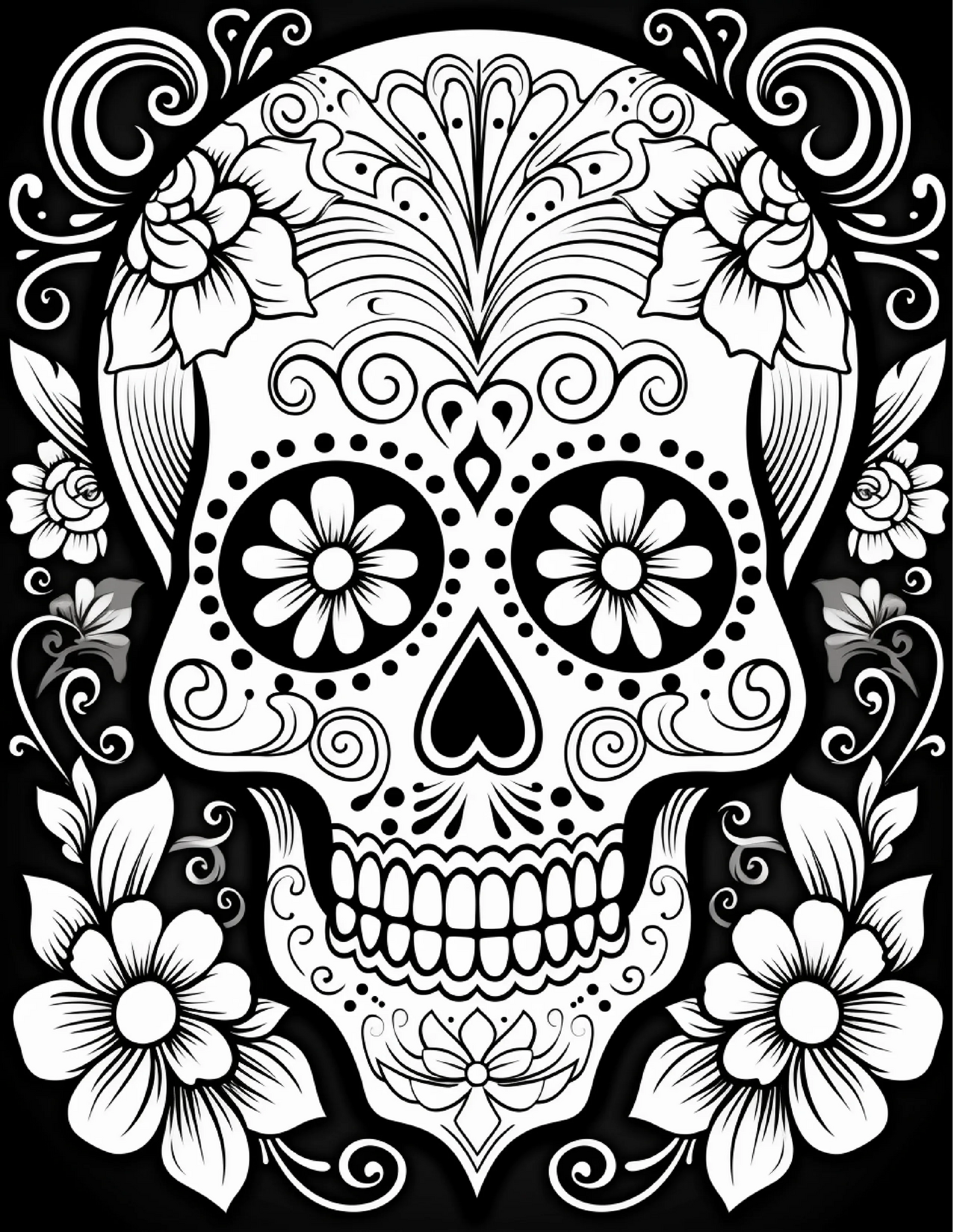 100 Day Of The Dead Coloring Pages 2-Robs Books