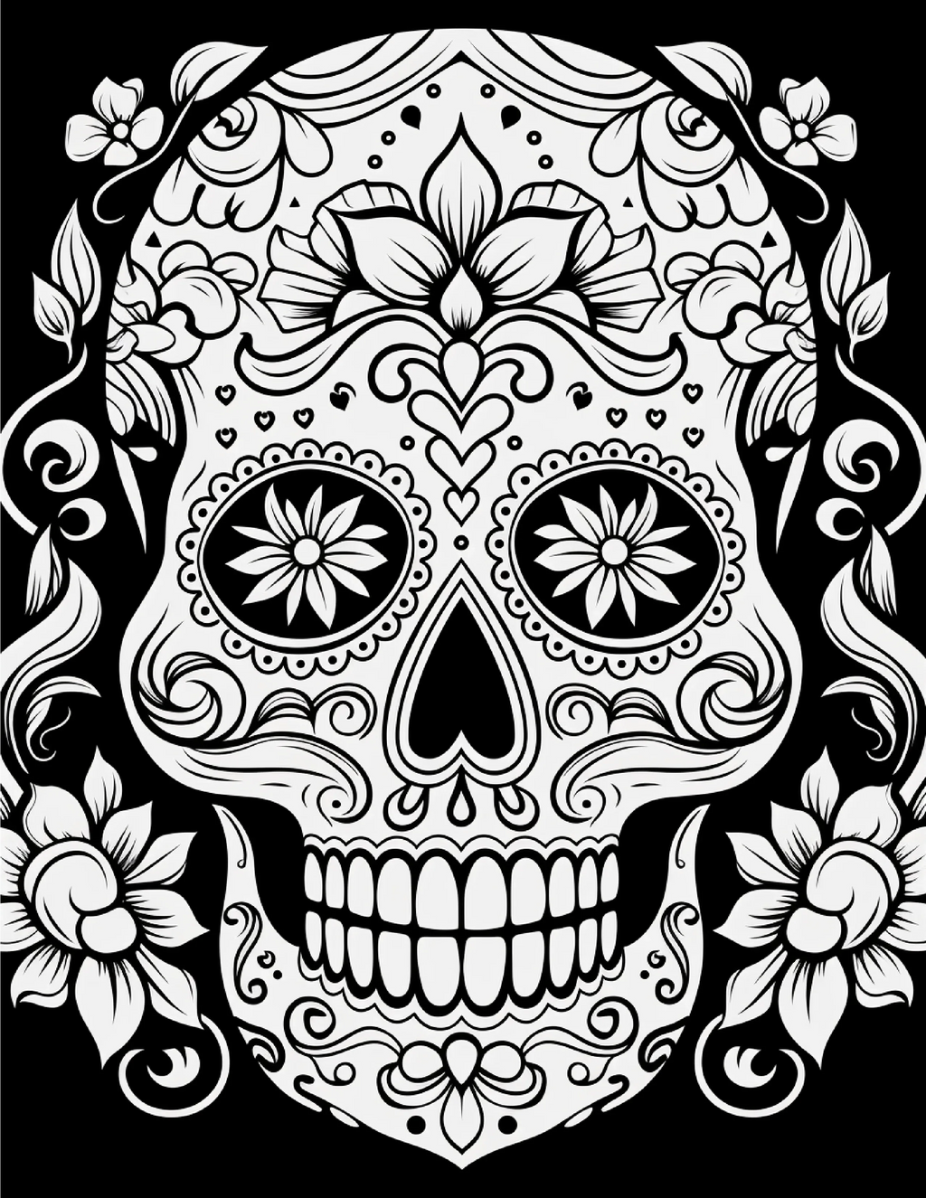 100 Day Of The Dead Coloring Pages 2 - Robs Books